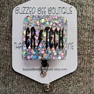 ER Tech Rock n Roll Retractable Name Badge Reel ID Holder